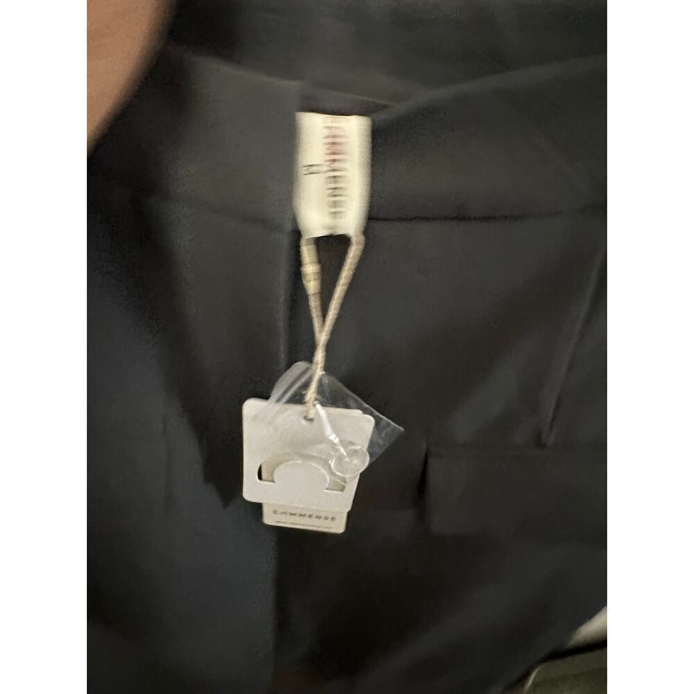 NWT Commense Women's Gray Split-Front Solid Midi … - image 4